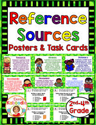 This Easy To Use Reference Materials Task Card And Posters Product Is Perfect For 2nd 3rd And 4th Grade And Covers T Task Cards Reference Sources Fun Science