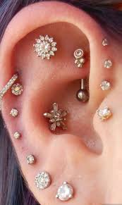 earringspiercing ear jewelry earings piercings ear piercing combinations