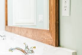 Maybe you would like to learn more about one of these? How To Diy Upgrade Your Bathroom Mirror With A Stained Wood Frame Building Our Rez
