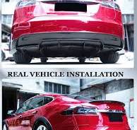 Amazon.com: JCING Model S Carbon Fiber Rear Diffuser for ...