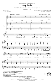 The music business is hard y. Hey Jude Arr Mark Brymer Sheet Music The Beatles Satb Choir