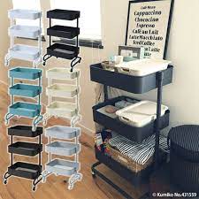 楽天市場 バスケットトローリー キッチンワゴン キャスター付き lbt 3 バスケット ワゴン スチールラック ベビーワゴン 白 黒 おもちゃ箱 オムツ入れ 山善 yamazen 送料無料 くらしのｅショップ キッチンワゴン キャスター付き キッチンワゴン スチールラック