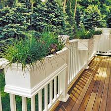 Flower boxes, window boxes & troughs are a gardener's first choice to grace his or her windows or decks with classic, distinctive beauty. 24 Charleston Style Deck Railing Planter For Balcony Or Porch Rails