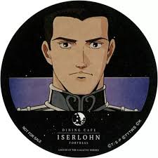 Coaster Carl Edward Bayer Line original coaster "LEGEND OF THE GALACTIC  HEROES Die Neue These×DINING CAFE ISERLOHN FORTRESS 9th" drink menu order  bonus