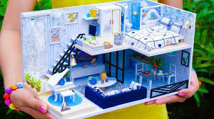 5 Diy Miniature Dollhouse Rooms New Craft From Waste Material Dollhouse Miniatures Cardboard House