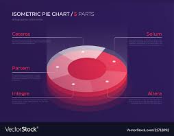 isometric pie chart design modern template