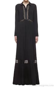 Self Portrait Ebony Maxi Shirt Dress In Black Maxi Shirt Dress Maxi Shirts Dresses