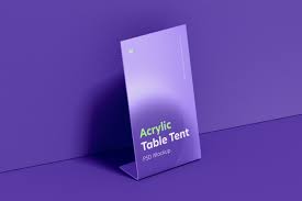 Download Acrylic Table Tent Psd Mockup Left View Original Mockups