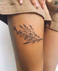 60 Cute Summer Tattoo Art Design Ideas For Woman Flower Thigh Tattoos Small Thigh Tattoos Tattoos