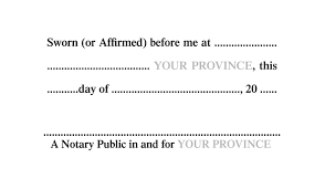 Use of canadian symbols abroad within a foreign trademark. Notary Public Statutory Declaration Stamp Dominion Stamps Engraving