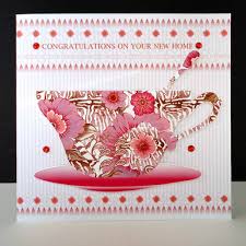 You'll find designs and styles for every taste. New Home Red Teacup Handmade Card Decorque Cards