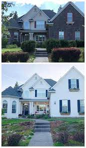 Painting your exterior brick can give your home's look an overhaul, but there are important factors to consider when making such a drastic change to your you also need to consider the maintenance of painted brick homes. Over 20 Painted Brick And Stone Transformations Nesting With Grace