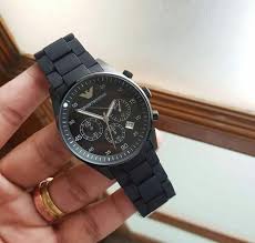 Emporio armani men's ar5957 silver/black stainless steel watch. Black Stainless Steel Emporio Armani Watch Rs 2600 Piece Kushal Mangal Textile Id 17044636862
