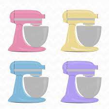Stand Mixer Kitchen Clip Art Baking Clipart Colorful Cooking Digital Scrapbooking Instant Down Clip Art Baking Mixer Cooking Clipart