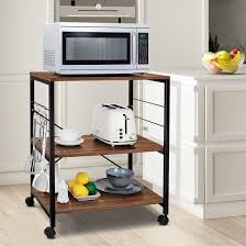 Maybe you would like to learn more about one of these? Cheflaud 3 Tier Kitchen Cart Multifunction Rolling Microwave Oven Stand Utility Storage Shelf With Metal Frame Wayfair