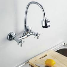 This is a great wall mount. Wall Mounted Flexible Rotate Mixer Tap Faucet Bathroom Basin Kitchen Sink 2function Spray Spout Wall Mount Kitchen Faucet Kitchen Taps Kitchen Sink Taps