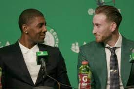 Nba star gordon hayward suffered a brutal lower leg injury just 5 minutes into his boston celtics debut against the cleveland cavs tuesday night. Kyrie Irving S Celtics Press Conference With Gordon Hayward Had 7 Great Moments Sbnation Com