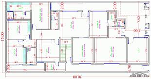 مخطط دور ارضي وشقتين ٤٥٠م٢ الارض 30 15 متر للمهندس Nader Alahli
