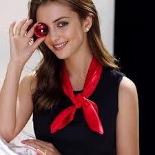 Ciormis Bufanda de seda 100 % morera, para mujer, 21 pulgadas o 27  pulgadas, bufanda cuadrada de seda para la cabeza con paquete de regalo,  21'' estilo 20-rojo, 21'' x 21'' :