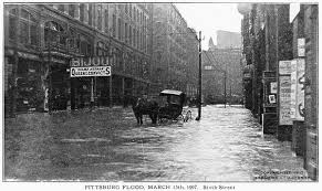 PITTSBURGH: FLOOD, 1907. A horse-drawn ...