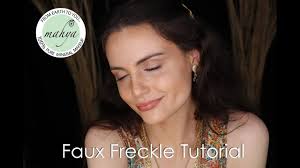 faux freckle tutorial no makeup