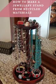 How To Make A Jewellery Stand From Recycled Materials In 2020 Woodworking Projects Diy Jewelry Stand Diy Home Crafts