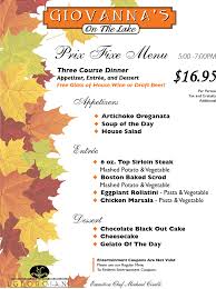 Well, that's about to change this weekend. Fall Menus Georgian Resort