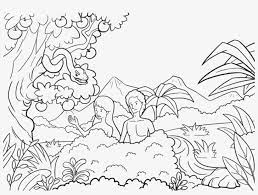 Adam of eve in the garden of eden tracer pages: Bible Garden Of Eden Adam And Eve Coloring Book Child Adam And Eve Black And White Clipart Png Image Transparent Png Free Download On Seekpng