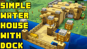 When you get them, organize them like this Minecraft Simple Boat Fishing Lake Water House Base Tutorial Xbox Pe Pc Water House Minecraft House Tutorials Simple Boat