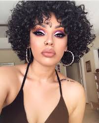 Pin By Dessie Gorgeous On Marvelous Makeup Curly Human Hair Wig Black Hair Salons Curly Hair Styles