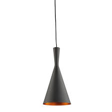 Black Cone Pendant With Copper Accents Copper Pendant Lights Transitional Pendant Lighting Dome Pendant Lighting