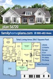 Plan 46355la 4 bedroom farmhouse with private. 110 Modern Farmhouse Plans And Country Living Designs Ideas In 2021 Farmhouse Plans Modern Farmhouse Plans House