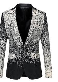 Black And White Jacket Mens Blazer Men Unique Men Blazers Luxury Men Floral Blazer Vintage Casual Threadcreed Mens Floral Blazer Casual Suit Jacket Mens Fashion Blazer