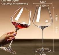 Crystal Red Wine Glasses Set of 4, 24.8oz Large Wine Glasses with Long  Stem, Hand Blown Lead-Free Glass, Ideal Gift Packaging for  Wedding,Anniversary, ...