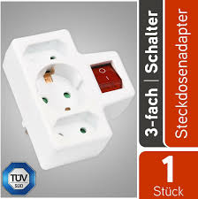 Verkaufe, nur einmal installiert, weil das design nicht gefällt: Heitech Schaltbarer Steckdosenadapter 3 Fach 1 Schuko 2 Euro Ebay