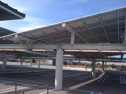 Solar Carport On Top Of A Parking Structure Solar Solar Charging Solar Charging Station