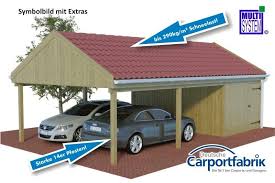 Multi Satteldach Doppelcarport Mit Starken 290kg M Dachlast Und Abstellraum Carport Doppelcarport Mit Abstellraum Carport Satteldach