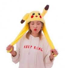 Pikachu Moving Ears Hat In 2021 Pikachu Hat Funny Hats Cute Caps