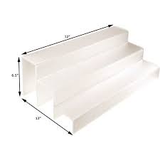 12 Inch 3 Tier Liquor Bottle Shelf Translucent Liquor Storage Bar Shelves Tiered Display Shelves
