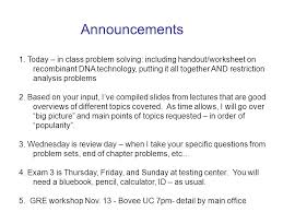 • guanine pairs with cytosine • adenine pairs with uracil. Announcements 1 Today In Class Problem Solving Including Handout Worksheet On Recombinant Dna Technology Putting It All Together And Restriction Analysis Ppt Download