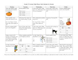 Grade 3 Everyday Math Home Link Calendar For October Everyday Math Calendar Math Third Grade Math