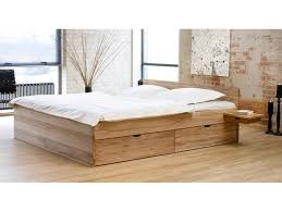 Bett Mit Bettkasten 180 210 Cm Kernbuche Natur Schubkastenbett N Furniture Danish Furniture Design Bed