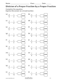 Division Of A Proper Fraction By A Proper Fraction In 2020 Proper Fractions Learning Fractions Multiplication And Division Worksheets