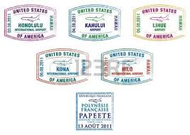 Hawaiian French Polynesian And Fijian Passport Stamps Passport Stamps French Polynesian Travel Stamp