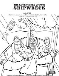 Each printable highlights a word that starts. Acts 27 Shipwreck Sunday School Coloring Pages Sharefaith Kids