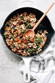 Mushroom Cauliflower Rice Recipe Healthy Easy Delicious