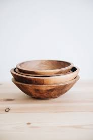 Connected Goods Hand Carved Olive Wood Serving Bowl Hair Hair Utensilios Domesticos