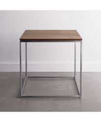 This is a sleek looking box framed herringbone coffee table. Frame Square Side Table Crate And Barrel Square Side Table Side Table Living Room Side Table