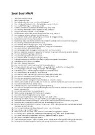 Maybe you would like to learn more about one of these? Doc Soal Soal Mmpi Halil Arianto Academia Edu