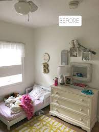 It turned out to be a suede red comforter. Small Girls Bedroom Makeover With Wallpaper Accent Wall Nesting With Grace